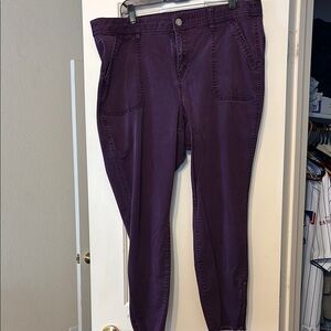Lane Bryant Purple Skinny Jeans